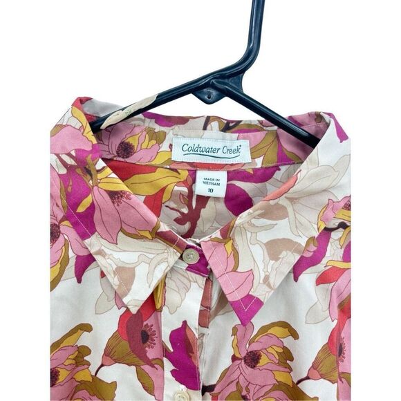Cold water creek long sleeve floral button up - Picture 9 of 13